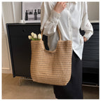 Handmade ven Straw Tote Bag Calm Wears