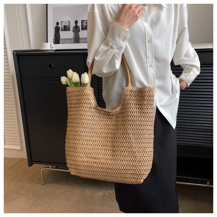 Handmade ven Straw Tote Bag Calm Wears