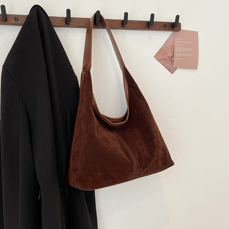 Suede Casual Hobo Bag