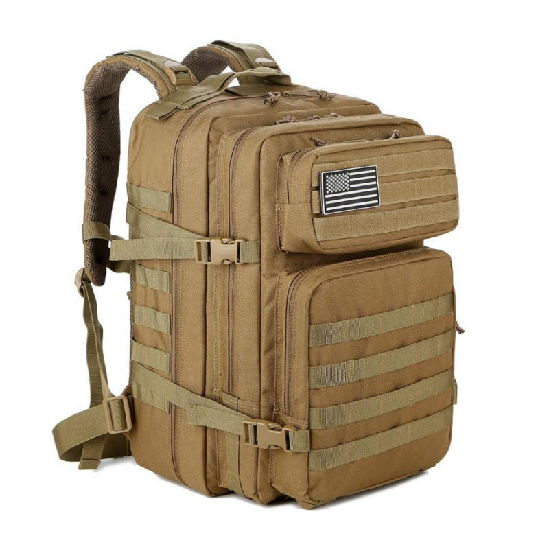 Tactical Backpack with Modular Compartment System and Reinforced Carry Handle