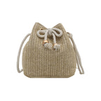 Bohemian Straw Bucket Bag