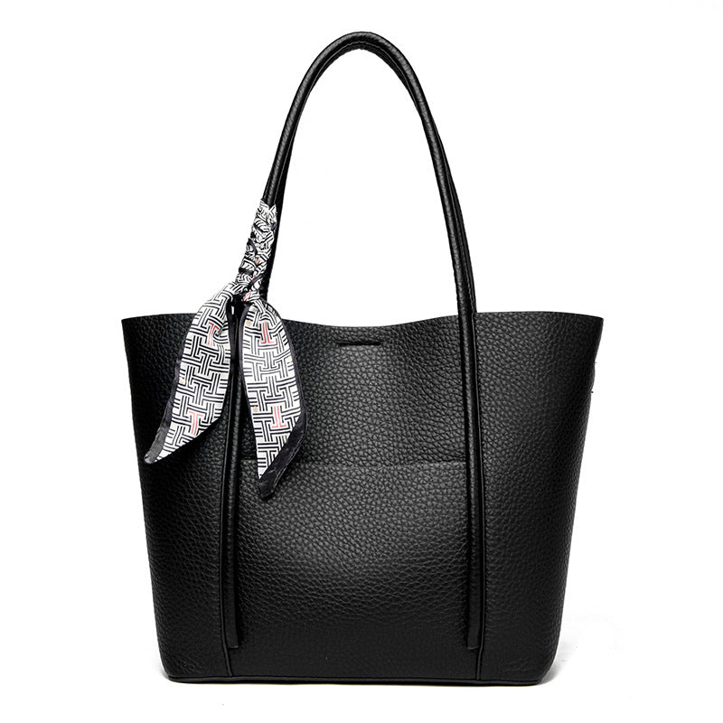 Textured Leather Tote Bag