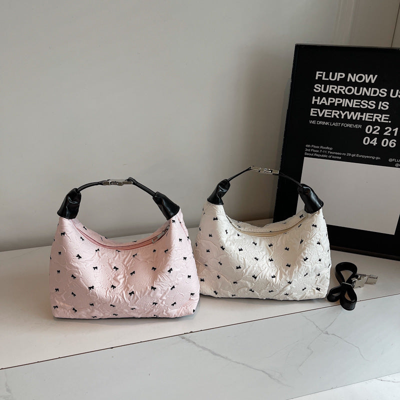 Quilted Floral Shoulder Handbag