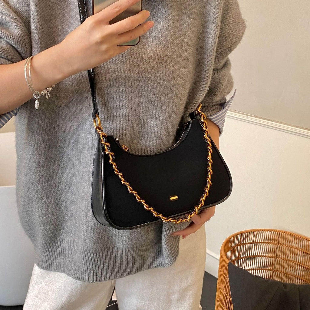Women's fashionable shoulder bag in vintage look with chain strap-https://detail.1688.com/offer/997435712249.html-Calm Wears-Braun-nothing-Calm Wears