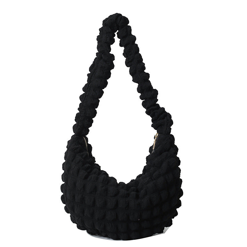 Textured Fabric Hobo Bag