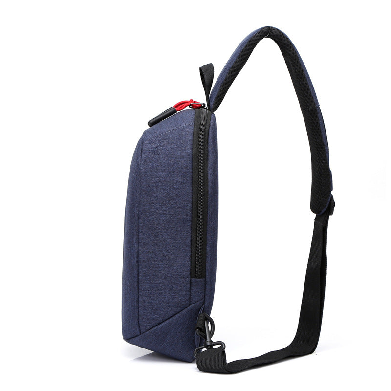 Sling backpack with breathable back and practical compartments
