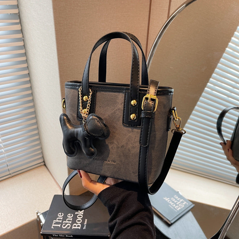 Women's mini bag made of high-quality material with removable funny charm-https://detail.1688.com/offer/860261009677.html-Calm Wears-Black-Size: without pendant-Calm Wears