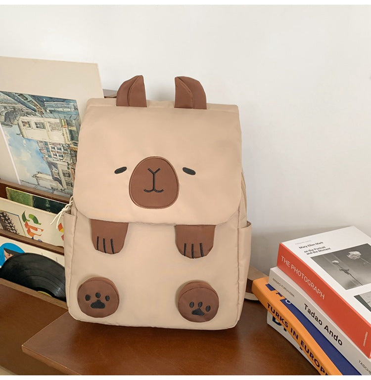 Backpack with Cute Animal Motif
