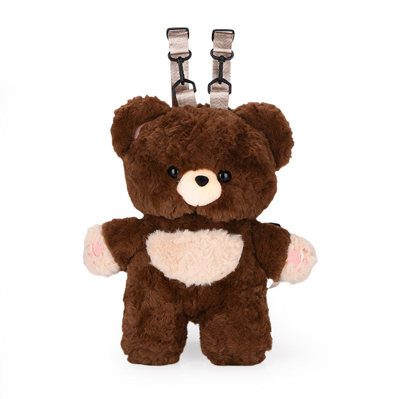 Plush backpack with cute teddy design