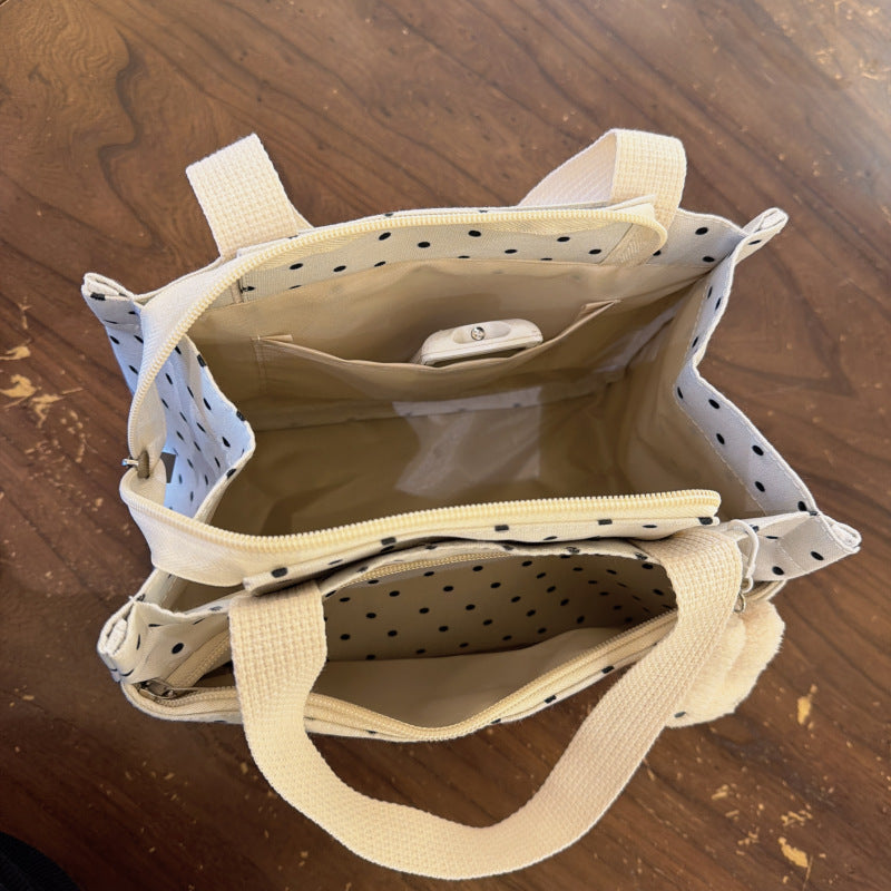 Canvas Shopper with Cute Bunny Applications