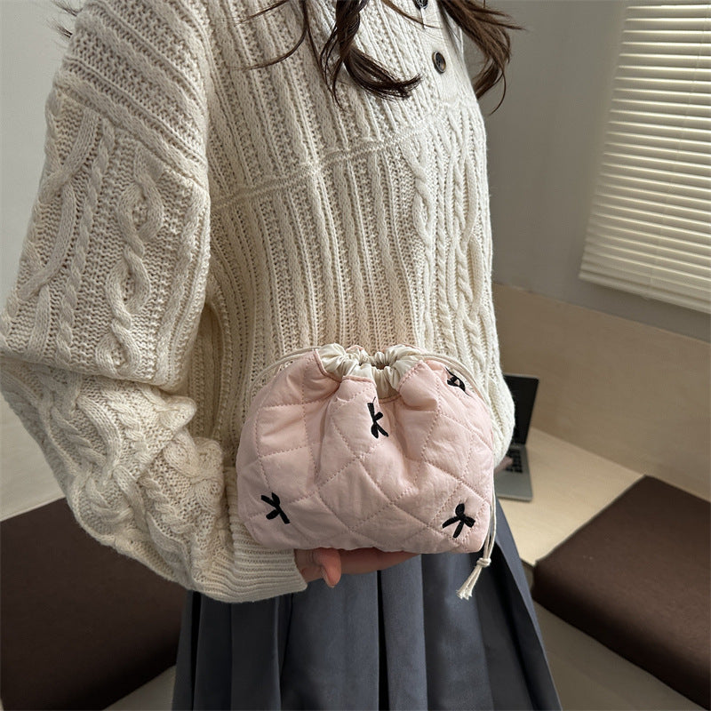 Quilted Drawstring Pouch Calm Wears