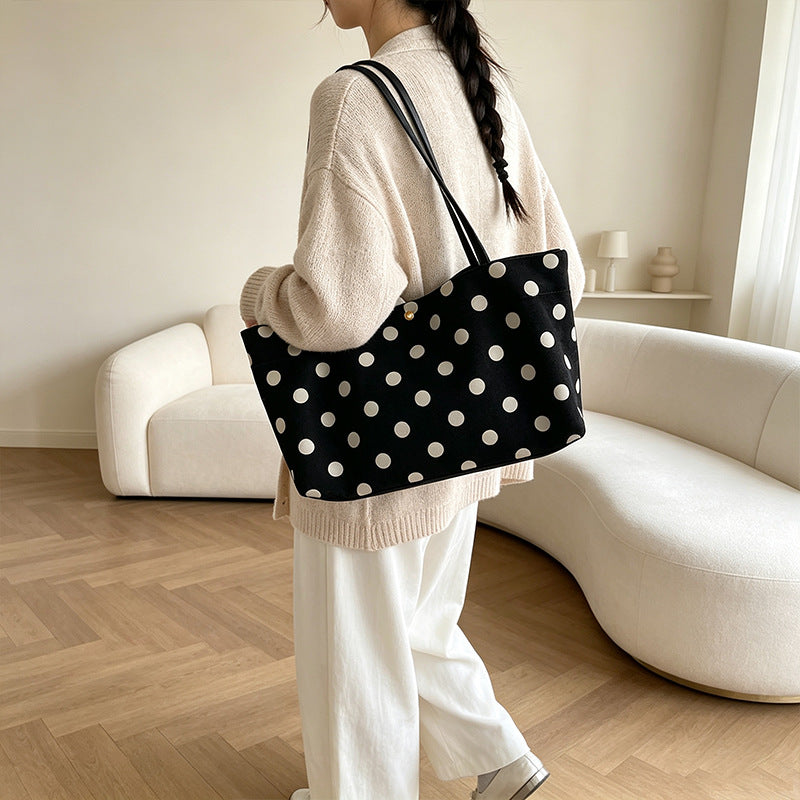 Suede Shoulder Tote Bag