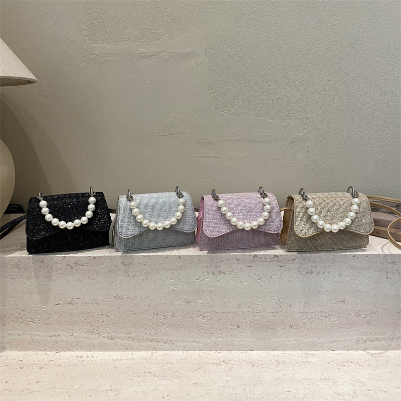 Women Mini Handbag with Bead Accent