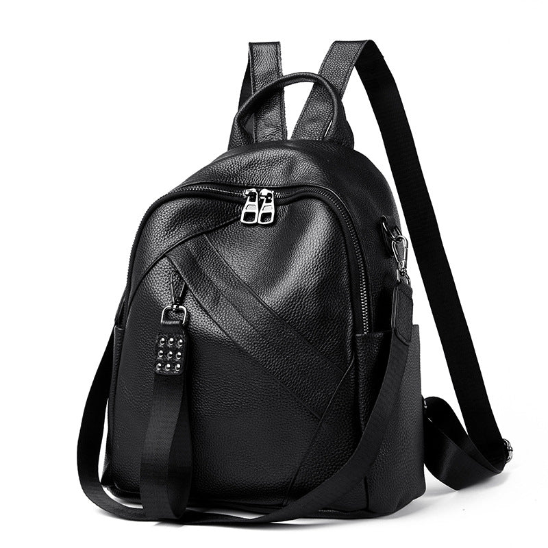 Vintage-Inspired Textured Leather Backpack