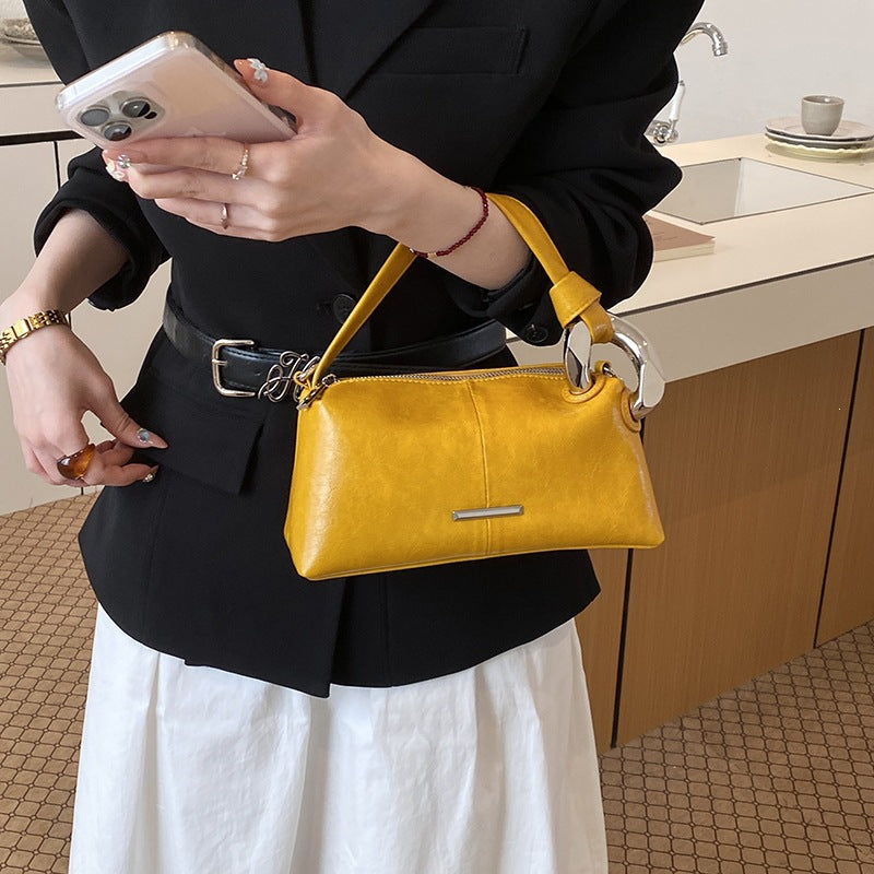 Ladies elegant handbag with minimalist design and noble accents-https://detail.1688.com/offer/1051245568117.html-Calm Wears-Yellow-nothing-Calm Wears