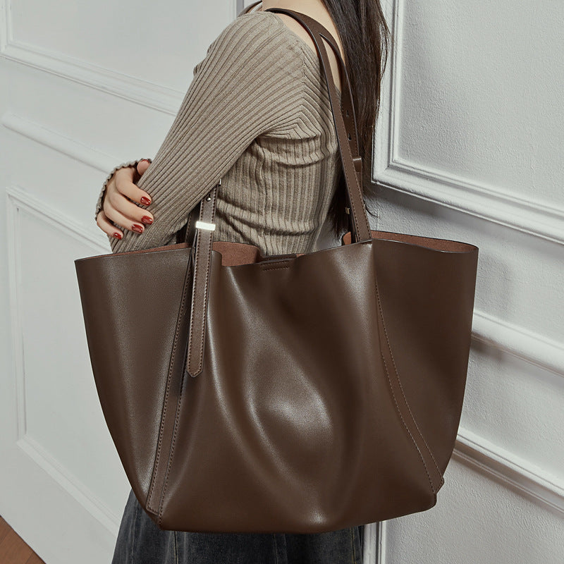 Women's tote bag with elegant design and removable shoulder strap-https://detail.1688.com/offer/994459658272.html-Calm Wears-Apricot-54-Calm Wears
