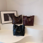 Elegant Faux Leather Tote Bag