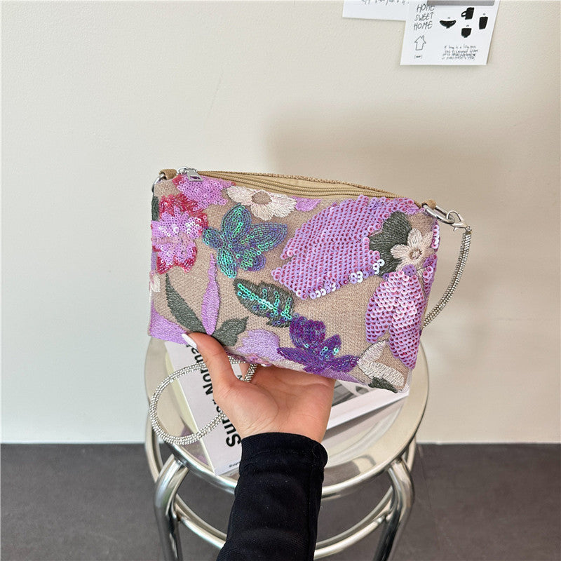 WoFloral Embellished Clutch Purse