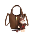 Women's mini handbag with playful animal charm-https://detail.1688.com/offer/998639940951.html-Calm Wears-Braun-Size: with tag-Calm Wears