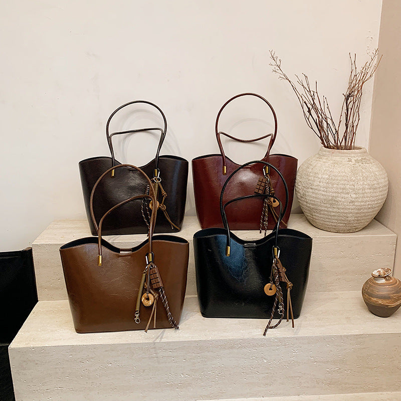Women's high-quality tote bag with elegant design-https://detail.1688.com/offer/849985092289.html-Calm Wears-Braun-Size: no pendants-Calm Wears