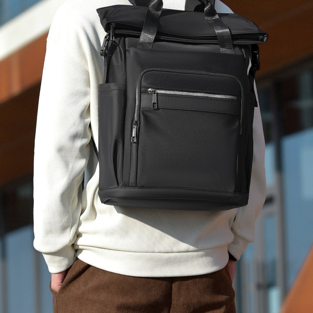 High-Capacity Waterproof Roll-Top Backpack