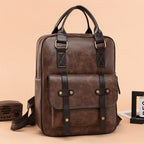 Vintage Leather Multi-Functional Backpack Calm Wears