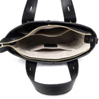Textured Vegan Leather Multi-Pocket Tote
