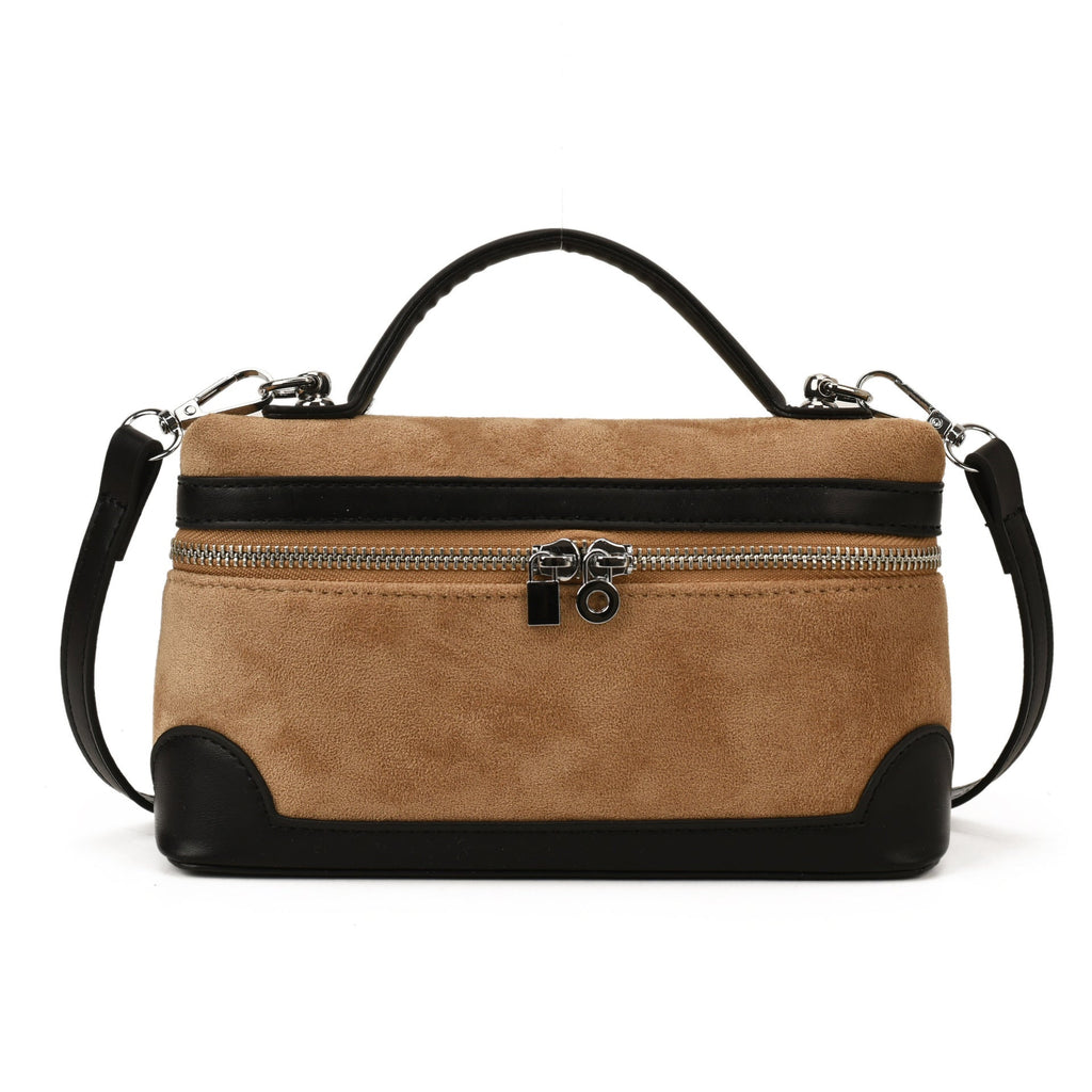 Women's shoulder bag made of soft suede leather with practical compartments-https://detail.1688.com/offer/986186060235.html-Calm Wears-Braun-nothing-Calm Wears