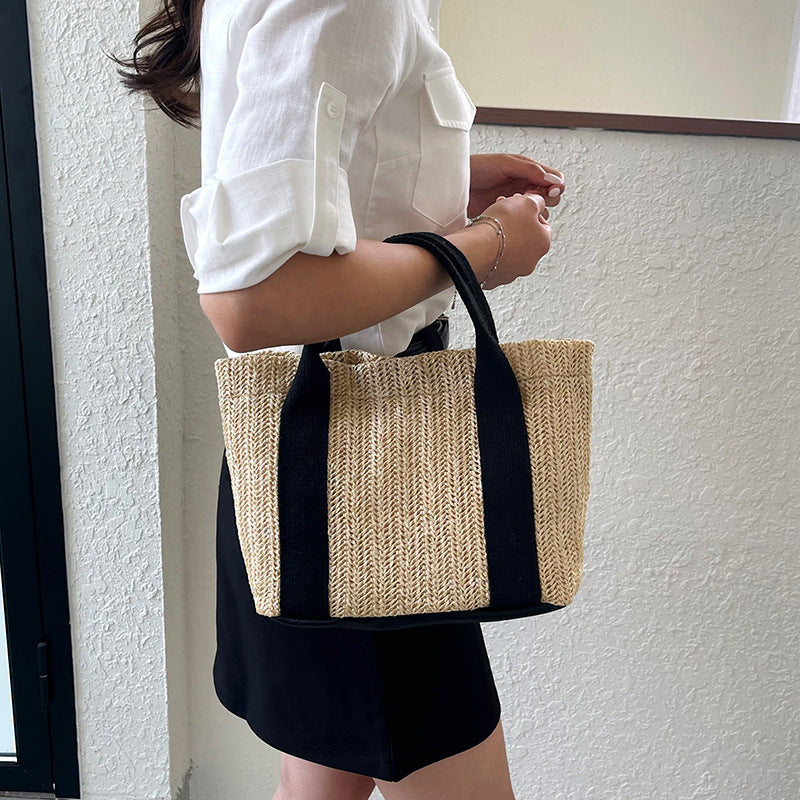 WoEco-Friendly Straw Beach Tote