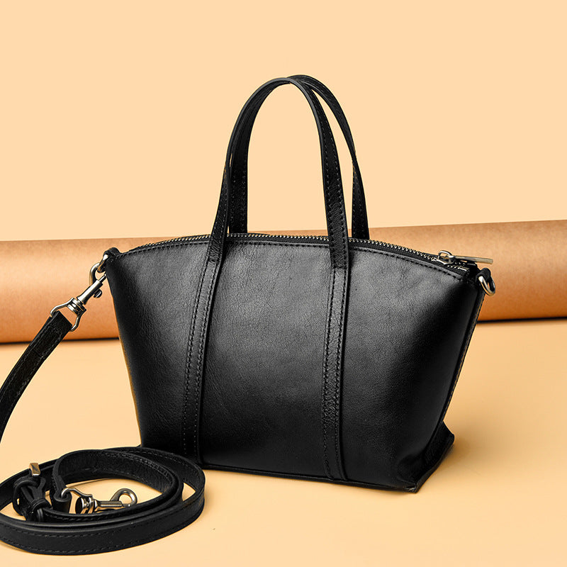 Textured Leather Handbag