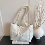 WoStar-Patterned Canvas Tote Bag