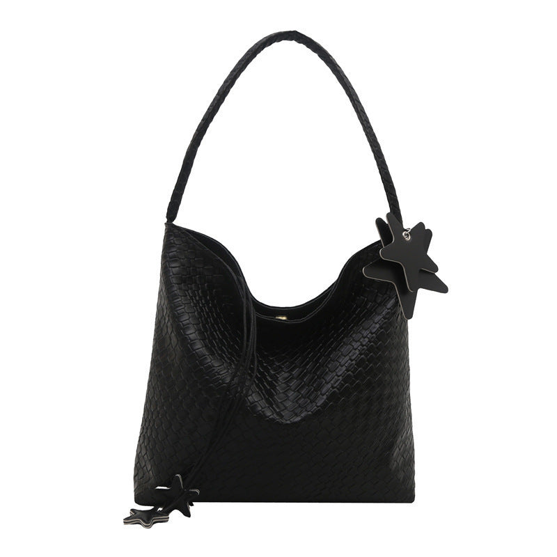 Textured Weave Handheld Shoulder Bag