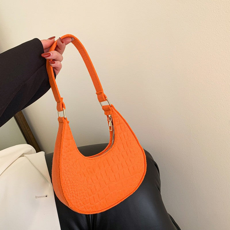WoCrocodile Texture Handheld Hobo Bag