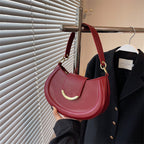 Ladies crossbody bag with elegant chain closure-https://detail.1688.com/offer/695305931310.html-Calm Wears-Black-nothing-Calm Wears