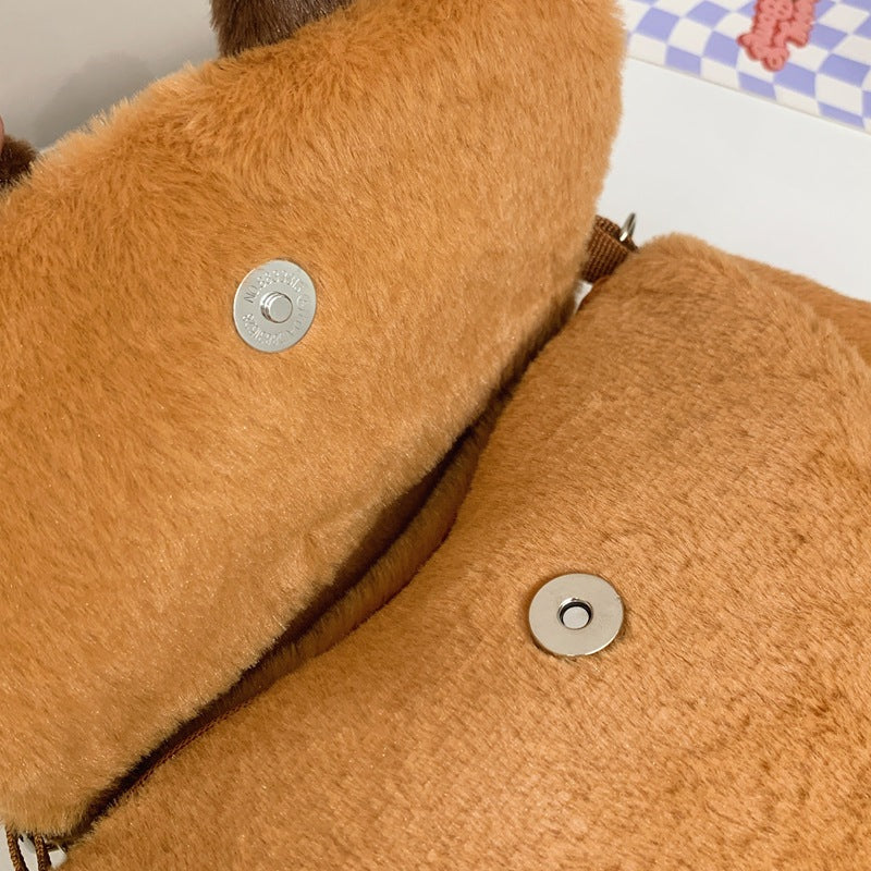 Plush Backpack In Pig Design