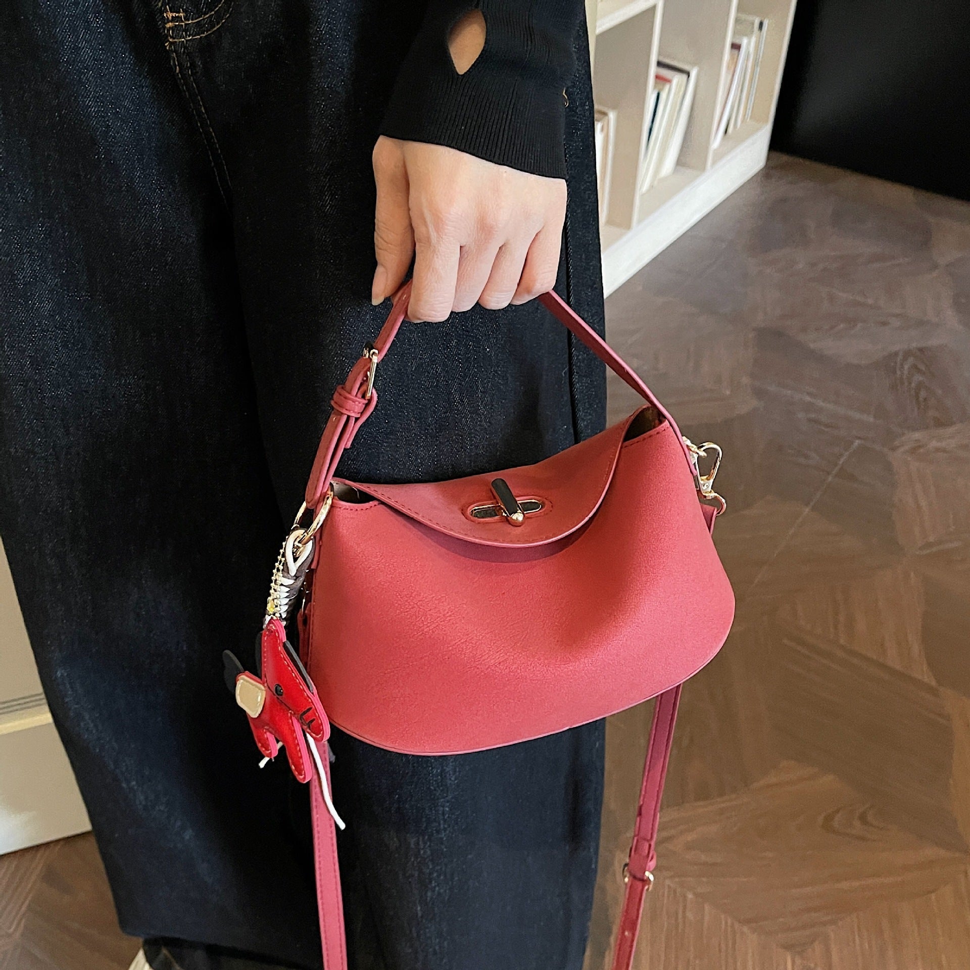 Women's shoulder bag with charming pendant and elegant design-https://detail.1688.com/offer/1027343816378.html-Calm Wears-Blue-Size: With pendant-Calm Wears