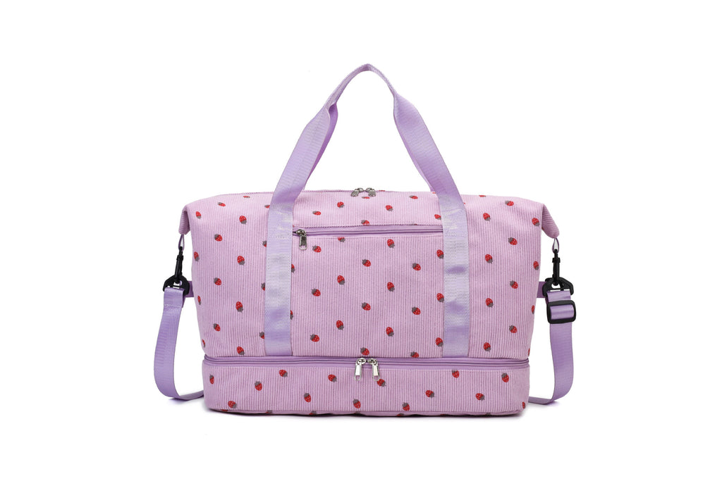 Chic Floral Print Travel Duffle