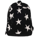 Cozy Fleece Star Print School Backpack