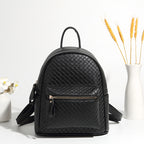 Woven Leather Mini Backpack