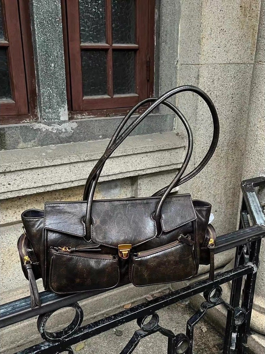 Retro Style Leather Handbag-dione couture20260420-Calm Wears-Black-Calm Wears
