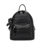 Crocodile-Embossed Mini Chic Backpack