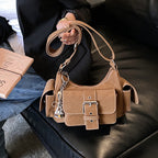 Women's shoulder bag in modern design with practical compartments-https://detail.1688.com/offer/1009380597804.html-Calm Wears-Green-Size: with tag-Calm Wears
