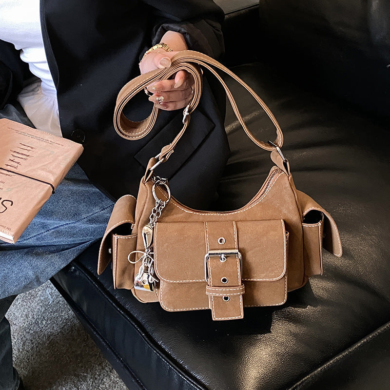 Women's shoulder bag in modern design with practical compartments-https://detail.1688.com/offer/1009380597804.html-Calm Wears-Green-Size: with tag-Calm Wears