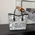 WoArtistic Graphic Print Shoulder Tote Bag