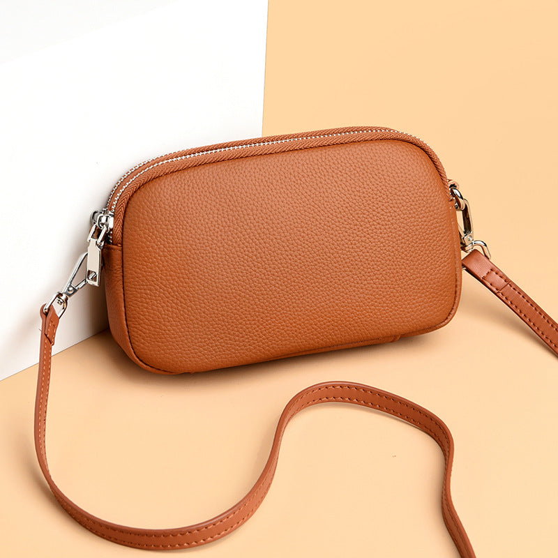 Textured Vegan Leather Crossbody Bag