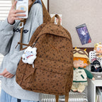 Floral-Patterned Travel Backpack