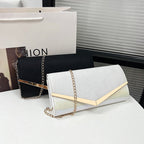 Women elegant clutch bag with glitter accent