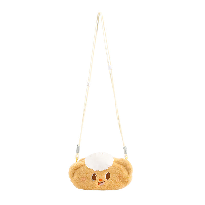Plush Shoulder Bag with Unique Animal Motif