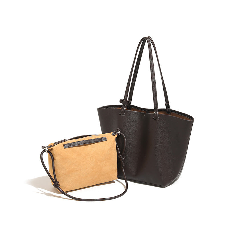 Women's tote bag set made of high-quality synthetic leather with practical mini bag-https://detail.1688.com/offer/1042514359615.html-Calm Wears-Ebony-nothing-Calm Wears