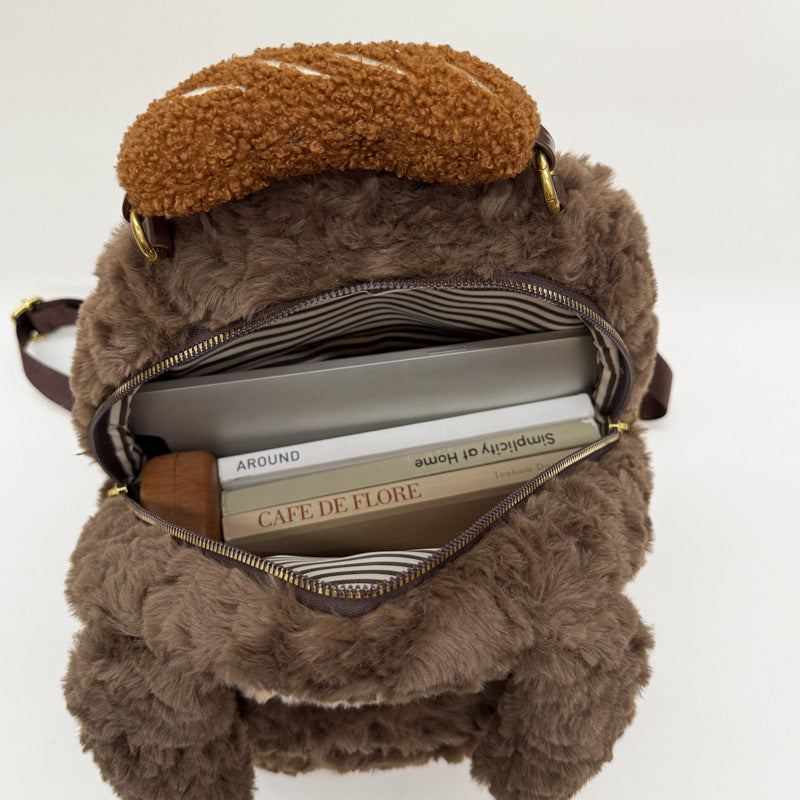 Plush Backpack in Dog Design